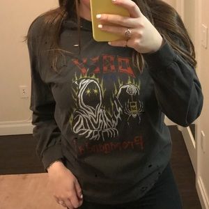 Grey long sleeve obey shirt